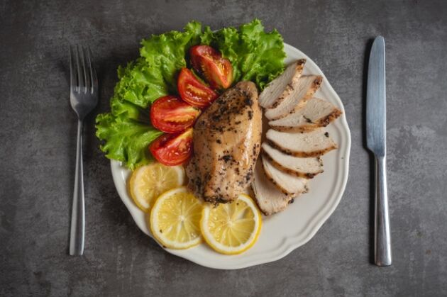 Parrilla de pollo con verduras