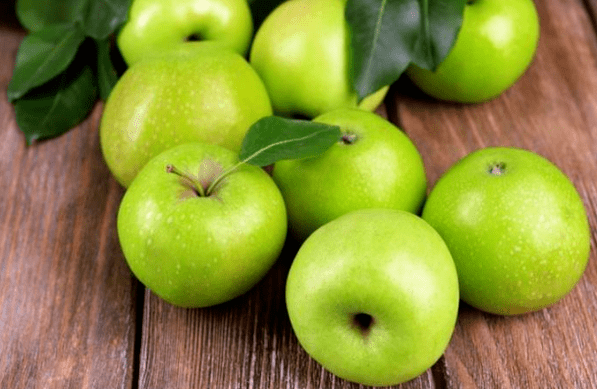 Manzanas en una dieta